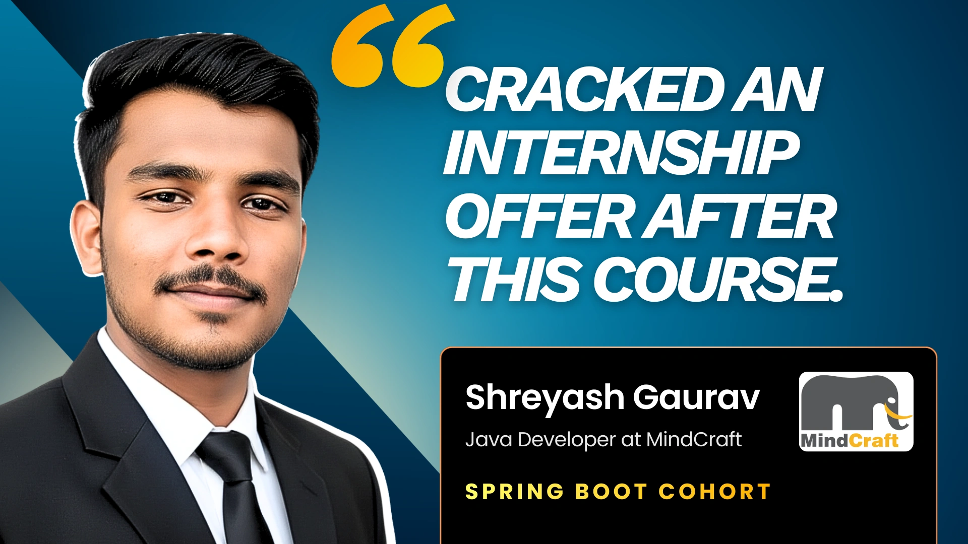 Shreyash Gaurav Testimonial